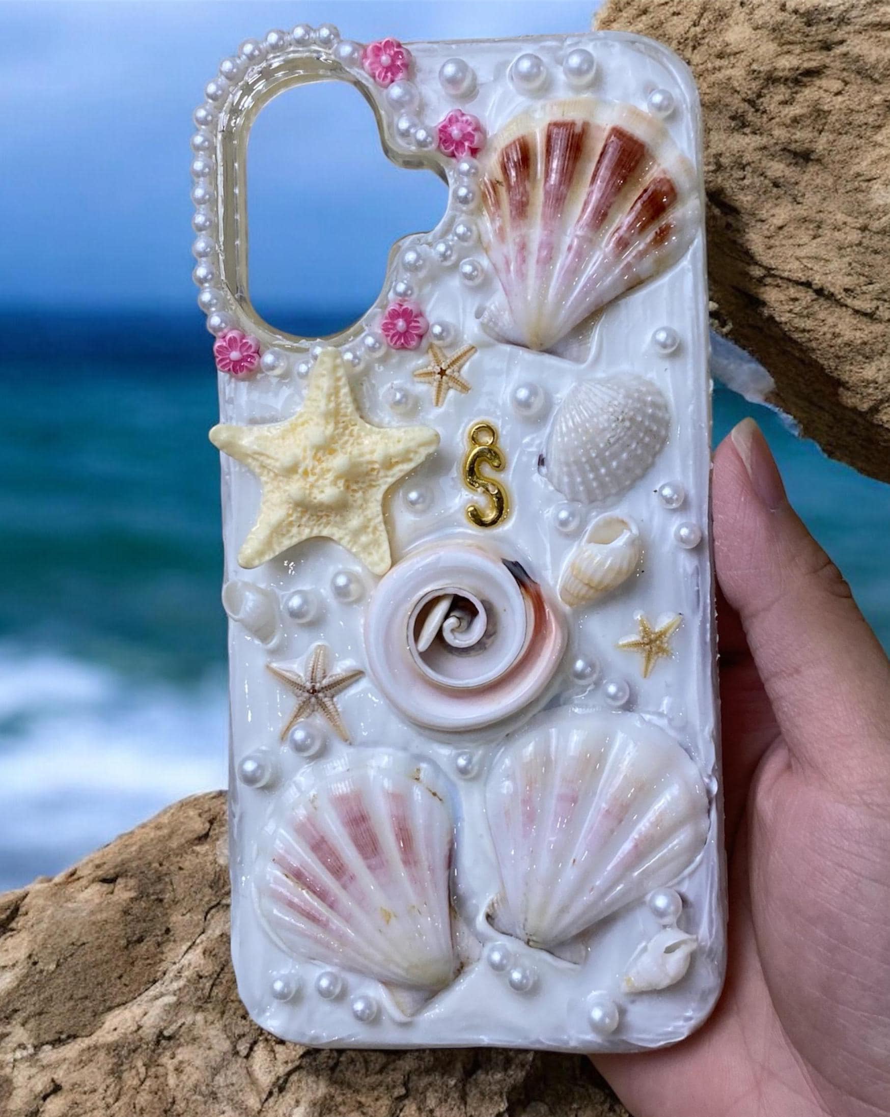 Custom Ocean Phone Case for iPhone 16, 3D Beach Phone Cover