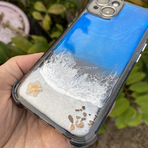 Ocean Resin Phone Case: Starfish Beach iPhone & Samsung Case