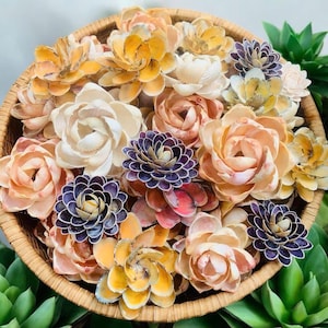 Seashell Flowers beach wedding decor, handmade flowers from seashell, coastal home decor, nautical decor, personalized gift decor