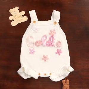 Custom Name Baby Romper, Personalized Baby Girl Romper, Baby Summer Outfit, Ruffled Romper Baby, Newborn Coming Home Outfit Girl, Baby Gifts