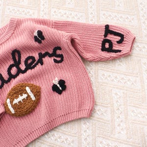 Go Birds Sweater,Football Fan Gift, Philadelphia Eagles Lavender, Sports Baby Sweater, Patriots Sweater Knit,Lions Sweater,Bears Nfl Toddler image 14