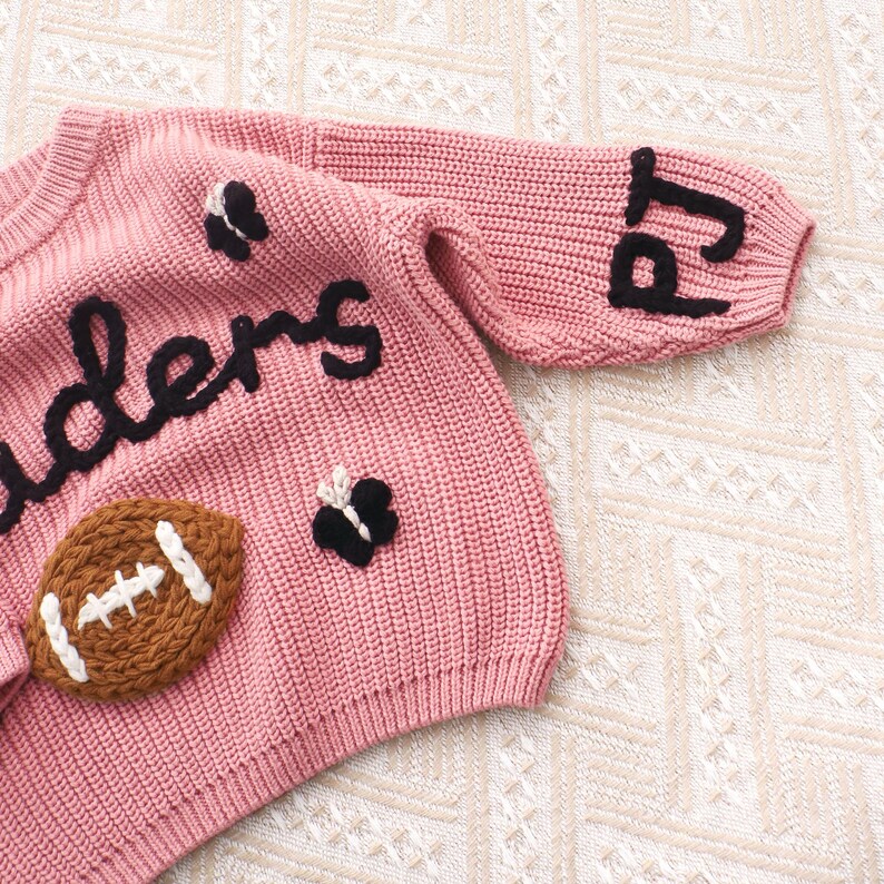 Go Birds Sweater,Football Fan Gift, Philadelphia Eagles Lavender, Sports Baby Sweater, Patriots Sweater Knit,Lions Sweater,Bears Nfl Toddler image 14