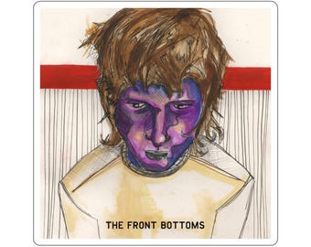 The Front Bottoms Self Titled Kiss-Cut Sticker, The Front Bottoms Band, Self Titled, LP1 Album Cover, Indie Rock, Folk Punk, Fanmade Sticker
