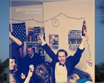Glocca Morra - "Just Married" Album Cover Matte Poster, 2010s Aesthetic Midwest Emo Revival Math Pop Rock, Emo Band Fanmade Wall Decor