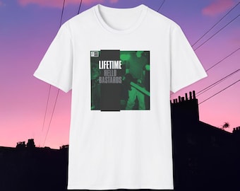 Lifetime - "Hello Bastards" Unisex Softstyle T-Shirt Album Cover, 90s Emo Punk Rock Pop Punk Melodic Hardcore, Music Unisex Shirt