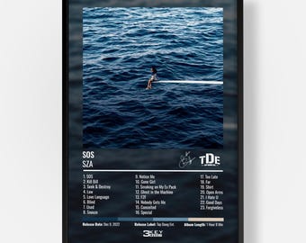 SZA - SOS Poster | Music Album Wall Art | Hip Hop & RnB Decor | Premium Glossy Print