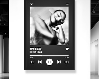 Olivia Dean Man I Need Song Poster – R&B Wall Art • Music Poster Print • Home Music Decor