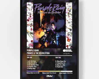 Prince - Purple Rain Poster | Music Album Wall Art | Hip Hop & RnB Decor | Premium Glossy Print
