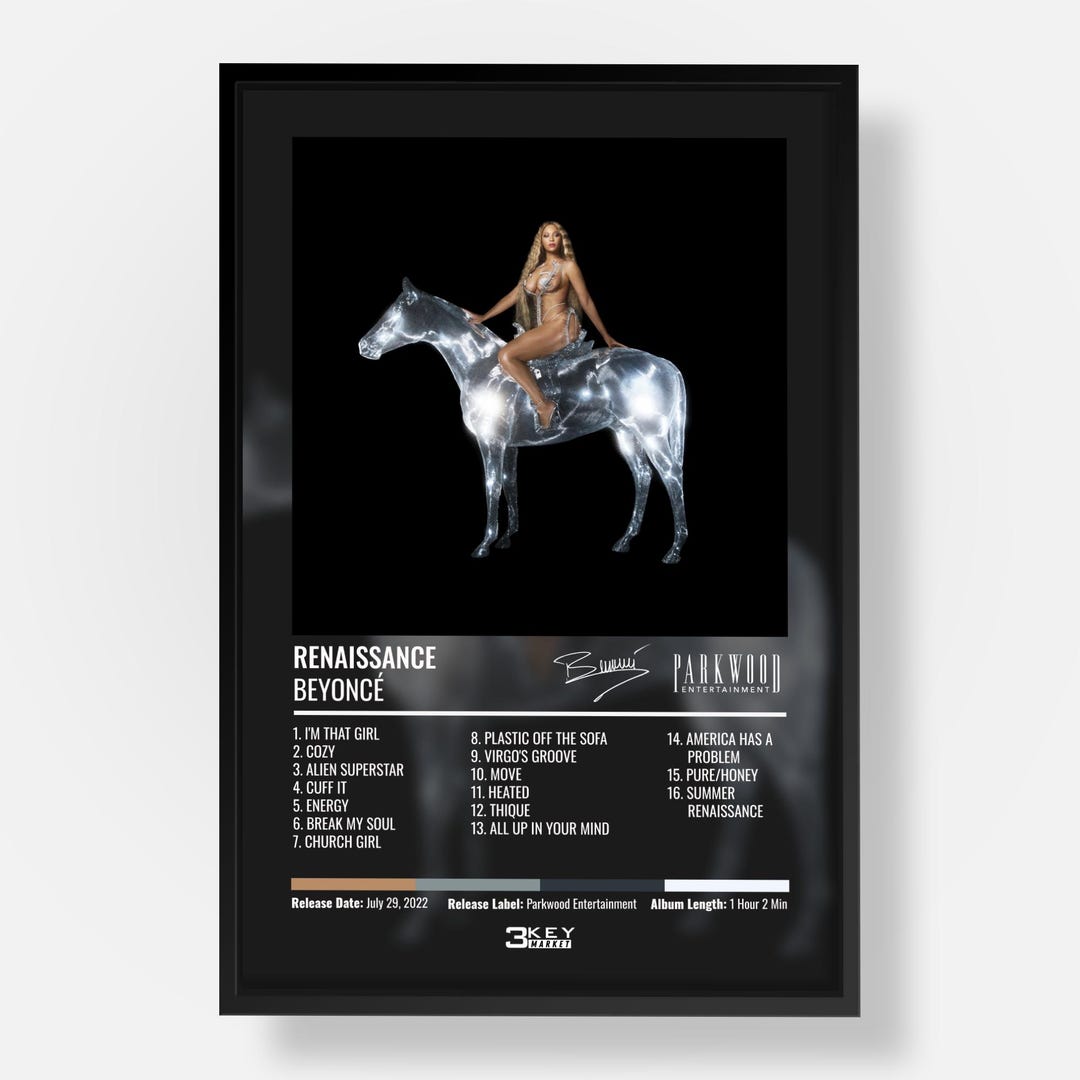Beyoncé Renaissance Album Poster – R&B Wall Art • Music Poster Print ...