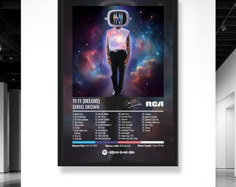 Chris Brown 11:11 Deluxe Album Poster – Digital Download • R&B Wall Art • Music Poster • Album Art