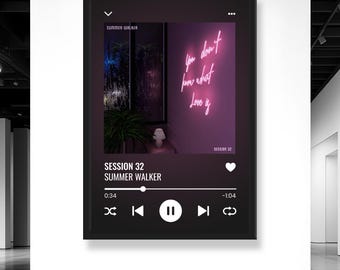 Summer Walker Session 32 Song Poster – Digital Download • R&B Wall Art • Music Poster