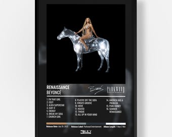 Beyoncé Renaissance Album Poster – Digitaler Download • Hip Hop Wandkunst • Musik Poster JPG • R & B Album Art