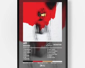 Rihanna - Anti Poster | Music Album Wall Art | Hip Hop & RnB Decor | Premium Glossy Print