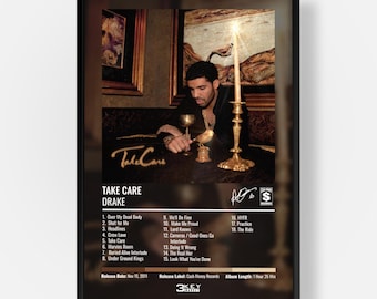 Drake Take Care Album Poster – Hip Hop Wandkunst • Musik Poster Druck • R&B Album Art • Galerie Wanddekoration