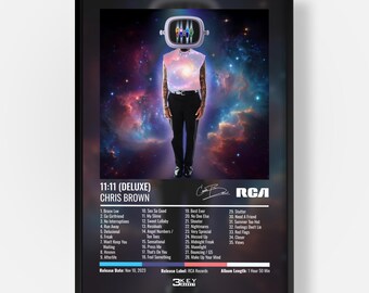 Chris Brown 11:11 Deluxe Album Poster – Digitaler Download • R&B Wandkunst • Musik Poster • Album Art