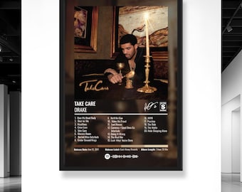 Drake Take Care Album Poster – Digital Download • Hip Hop Wall Art • Music Poster  • R&B Album Art