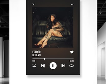Kehlani Folded Song Poster – R&B Wall Art • Music Poster Print • Home Music Decor