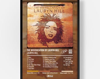Lauryn Hill - The Miseducation of Lauryn Hill Poster | Music Album Wall Art | Hip Hop & RnB Decor | Premium Glossy Print