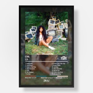 SZA - Strg Poster | Musik Album Wall Art | Hip Hop & RnB Dekor | Hochwertiger Glanzdruck