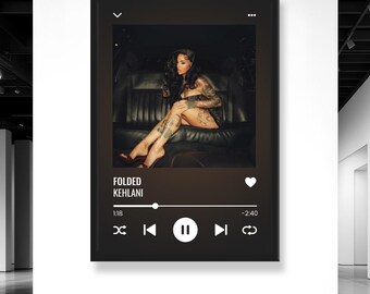 Kehlani Folded Song Poster – Digital Download • R&B Wall Art • Music Poster • Printable Song Art