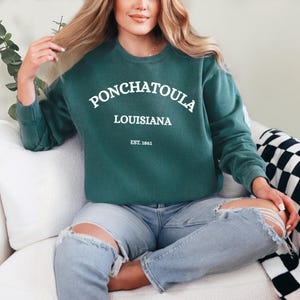 Ponchatoula Sweatshirt, Comfort Colors Louisiana Ponchatoula Shirt, Louisiana Vacation Trip Souvenir, Louisiana Crewneck