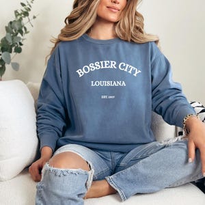 Bossier City Sweatshirt, Comfort Colors Louisiana Shirt, Louisiana Vacation Trip Souvenir, Louisiana Crewneck