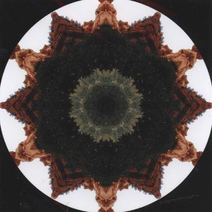 Hoodoo photographic mandala card with Thoreau quote