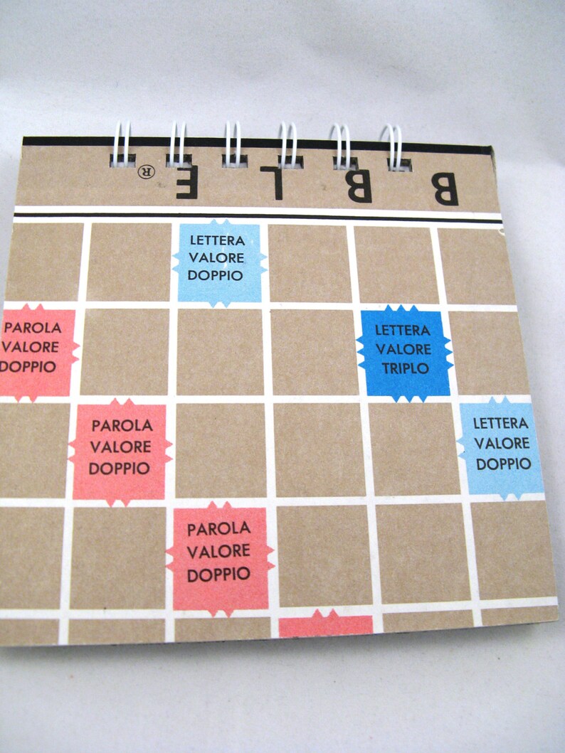 Italian Scrabble Game Board Notepad Medium Etsy