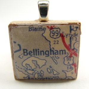 Bellingham, Washington: mapa de fichas de Scrabble de la década de 1950