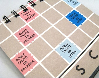 Spanish Scrabble board notepad - medium