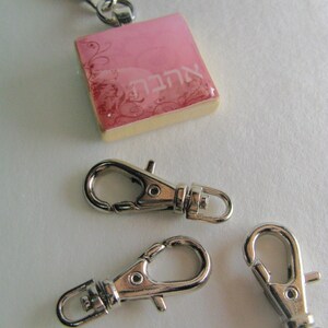 Clip for Scrabble tiles great zipper pull, flash drive or purse charm clip only image 5