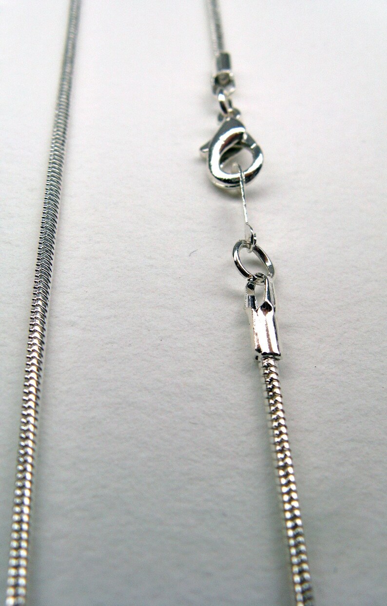 18 inch shiny silver-plated very fine snake chain for Scrabble tile pendants