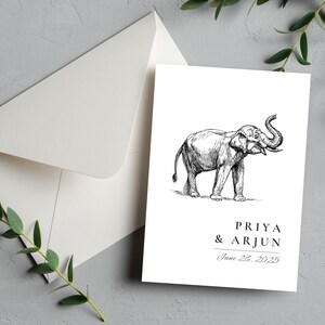 Indian Wedding Invitation, Hindu wedding Invitation, Indian Wedding Electronic Invitations, Sikh Wedding Invite, Mehndi Invitation, Elephant
