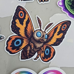 Mothra Sticker: Godzilla Kaiju Fan Art - Waterproof Vinyl Decal