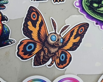 Mothra Sticker: Godzilla Kaiju Fan Art - Waterproof Vinyl Decal