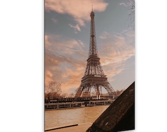 Eiffel Tower at Sunset, Paris, France, Siene River- Fine Art Photo Canvas/Acrylic/Metal
