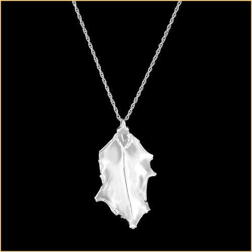 Real Oak Leaf Dipped in Silver Pendant Real Dipped Leaf in Etsy