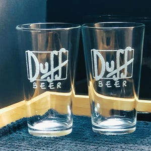 Simpson&#39;s, Duff Beer Pub Glasses, Simpsons, Pint Glasses, Cooler Glasses, Glassware Set, Beer Glasses