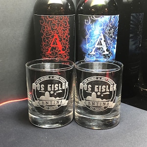 A pair (2) of Star Wars Mos Eisley Cantina Rocks Glasses for the Star Wars Fan