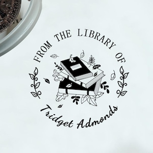 Personalized Book Stamp|From the Library of |Personalized BOOK Stamp|Custom Library Stamp|Gift for book lover|Book Stamps|Gift for Booklover