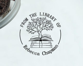 Personalized Book Stamp|From the Library of |Personalized BOOK Stamp|Custom Library Stamp|Gift for book lover|Book Stamps|Gift for Booklover