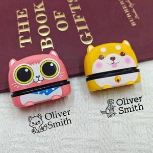 Sello de nombre personalizado para ropa escolar, sello de niño de dibujos animados, impermeable, sello de nombre, sello de tela, marcadores de ropa, sello de uniforme
