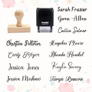 Personalized Signature Stamp, Teacher Name Stamp, Name Stamp, Business Signature Stamp, Self Inking Signature Stamp, Calligraphy Name Stamp