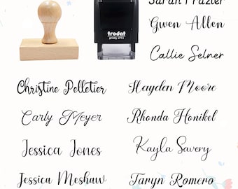 Timbro con firma personalizzato, timbro con nome dell'insegnante, timbro con nome, timbro con firma aziendale, timbro autoinchiostrante, timbro con nome calligrafico