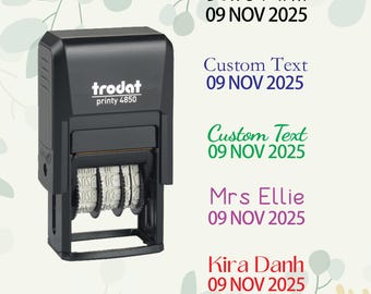 Personalized adjust Date Stamps, Date and Name Stamps,Teacherdate Stamps, checked by date stamps, teacher gift, Custom gift