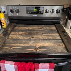 Rustic Wood Stove Top Cover: Kitchen Noodle Board