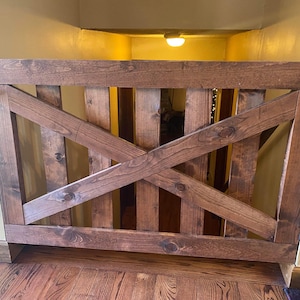 Custom Pine Wood Gate: Stained or Painted, Pet or Baby Safety