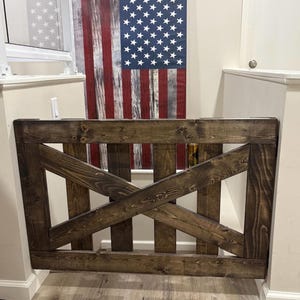 Custom Wood Baby Gate: Rustic Farmhouse Pet Gate