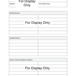 Electronic Medical History Log, Medication Log, Health Care Log, Health History Information ...
