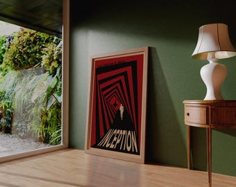 Inception Movie Poster – Christopher Nolan Film Art Print | Dream is Real Wall Decor | Sci-Fi Minimalist Poster